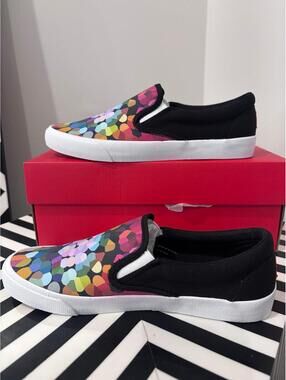 Bucketfeet Slip-On Sneakers Colorful Print Women’s NEW